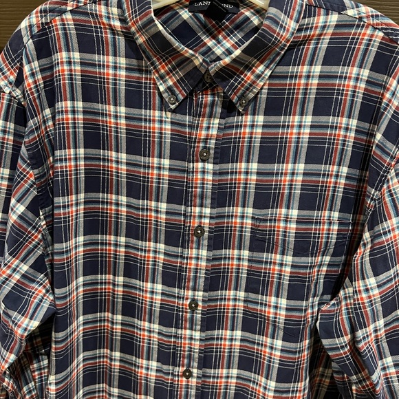 Lands End Men’s Button Down Flannel XL - Picture 8 of 9